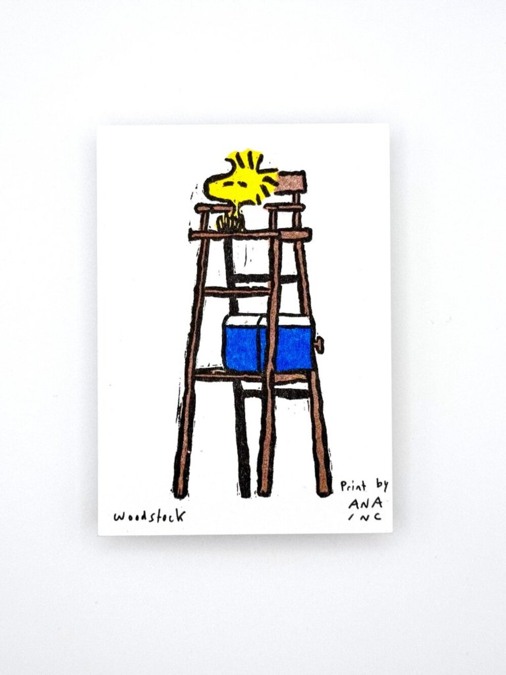 Ana Inciardi Snoopy Tennis Woodstock Umpire Mini Art Print